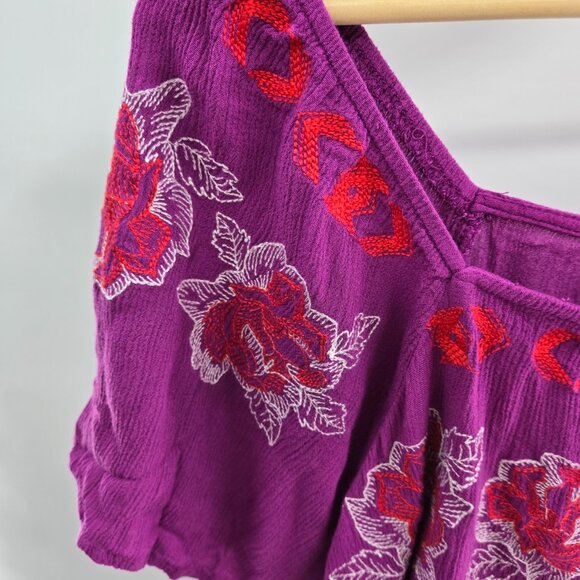 Cloudchaser Purple Boho Embroidered Blouse XL - Picture 5 of 10